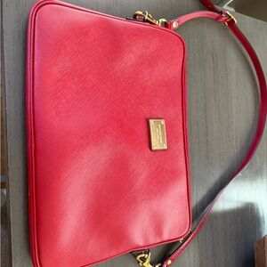 Michael Kors Red Shoulder/ laptop case.